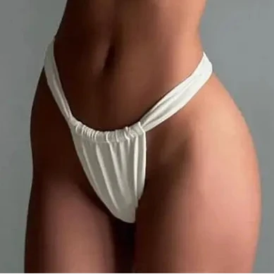 Bas de maillot de bain OPALE coupe minimaliste et féminine vue de face - MILESI